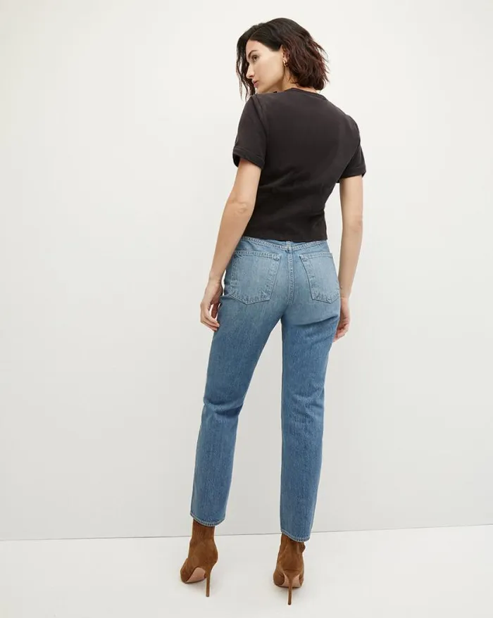 Tops and Tees Shop Veronica Beard Ankara StitchedWaist Tee Black