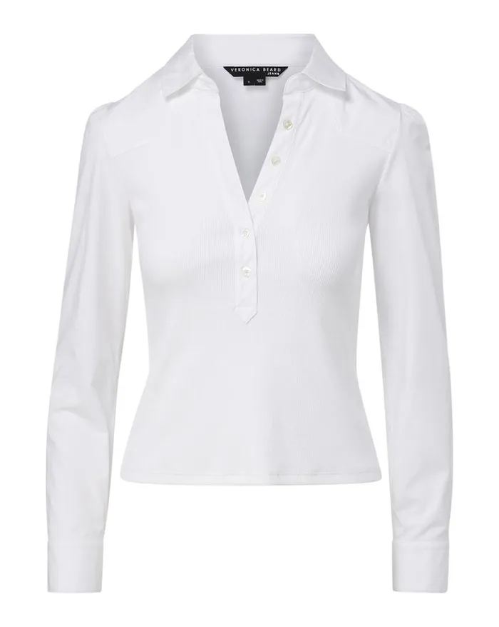 Tops and Tees Shop Veronica Beard Hania ButtonDown Top White