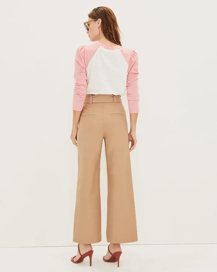 Tops and Tees Shop Veronica Beard Mason Baseball Tee Whitepeony