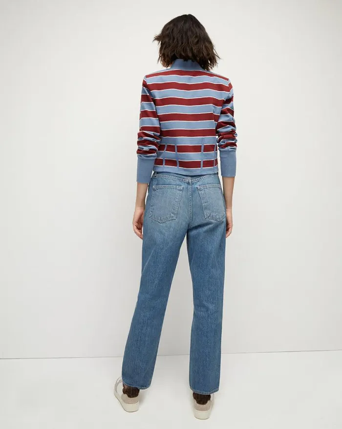 Tops and Tees Shop Veronica Beard Shervin RugbyStriped Top Oxford Blue Multi