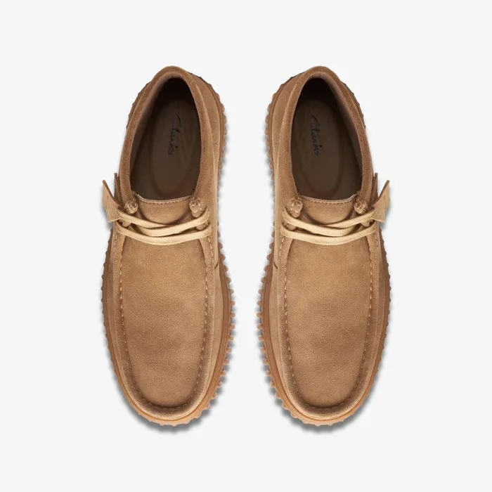 Torhill Hi Dark Sand Suede WomenMen Clarks Boots and Booties