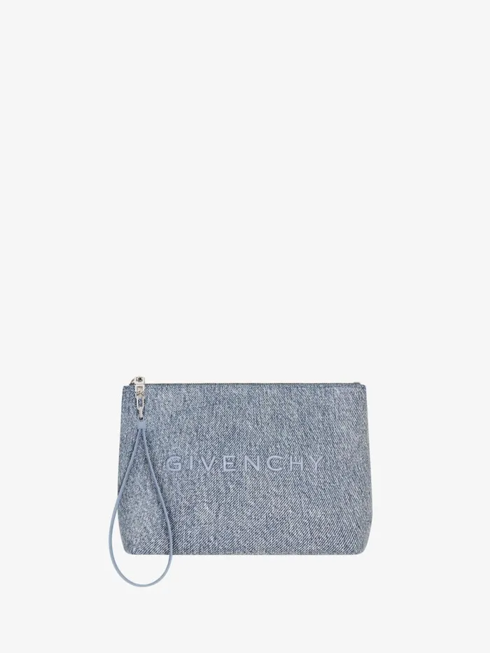 Travel Pouch In Denim Medium Blue Women Givenchy Wallets and Card Holders