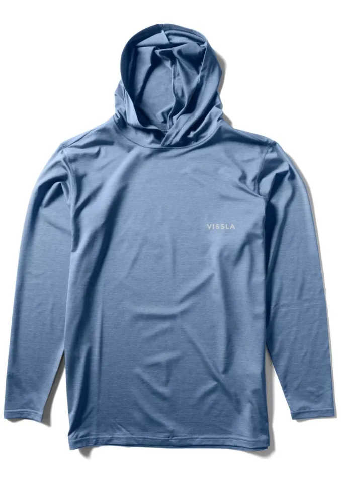 Twisted Eco Hooded Long Sleeve Sun Shirt Dsh 8211 Dusk Heather Men Vissla Wetsuits