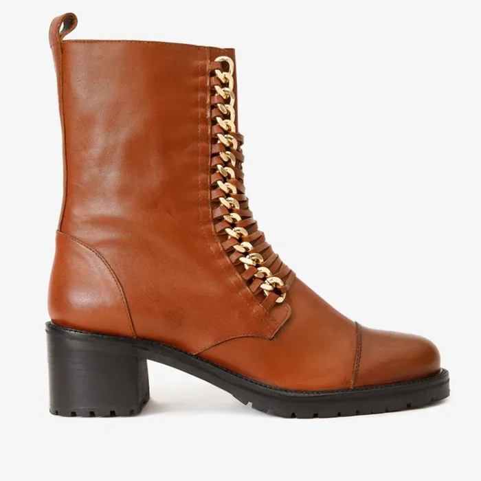 Vinci Leather Boots and Booties The Tuna Tan Leather Mid Calf Boot 8211 Women