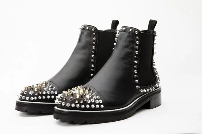 Vinci Leather Boots and Booties The Vuvulane Black Spike Leather Ankle Boot 8211 Women