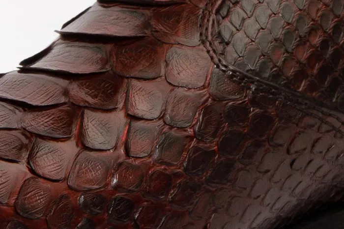 Vinci Leather Boots The Boss Burgundy Pythn Snk ZipUp Leather Boot Limited Edition 8211 Men