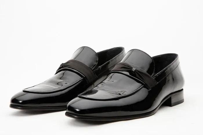 Vinci Leather Dress Shoes The Dodoma Black Patent Leather Loafer Shoe 8211 Men