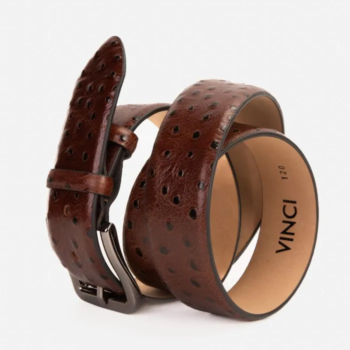 Vinci Leather Leather Belts The Dallas Brown Calfskin Belt 8211 Men