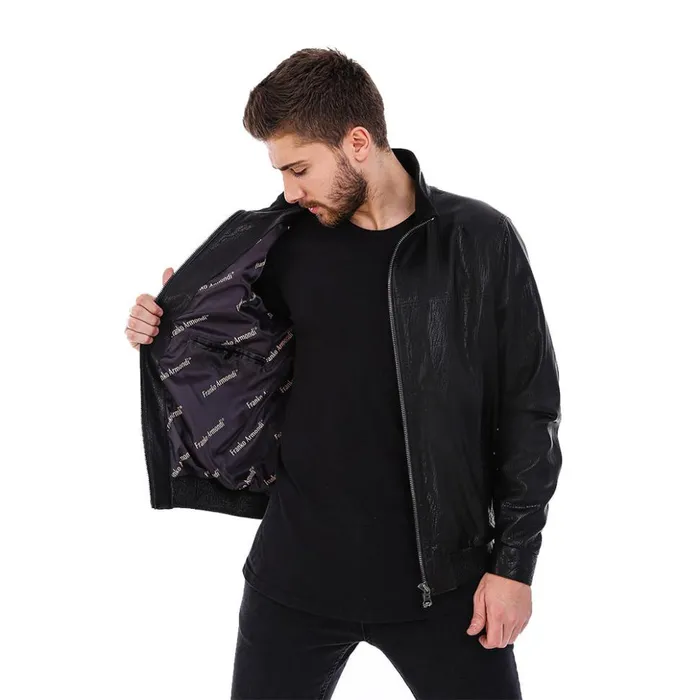 Vinci Leather Leather Jackets The Barbours Black Leather Jacket 8211 Men