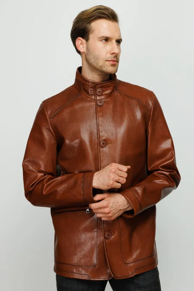 Vinci Leather Leather Jackets The Barclay Brown Leather Jacket 8211 Men