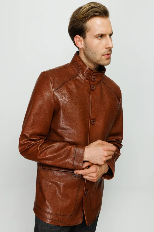 Vinci Leather Leather Jackets The Barclay Brown Leather Jacket 8211 Men