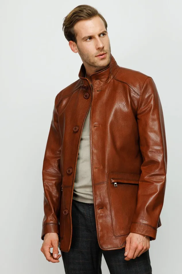 Vinci Leather Leather Jackets The Barclay Brown Leather Jacket 8211 Men