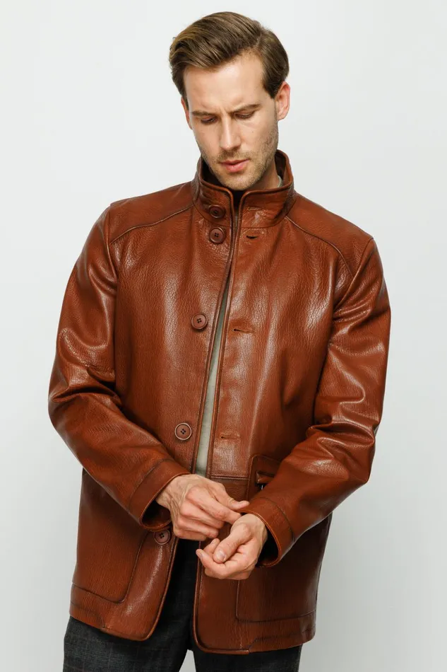 Vinci Leather Leather Jackets The Barclay Brown Leather Jacket 8211 Men