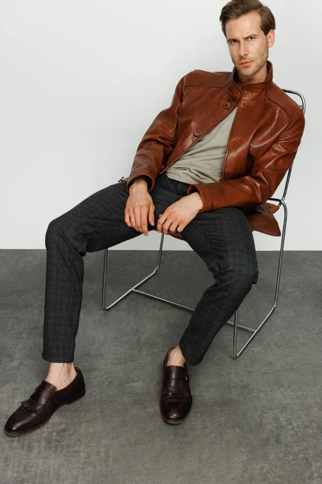Vinci Leather Leather Jackets The Barclay Brown Leather Jacket 8211 Men