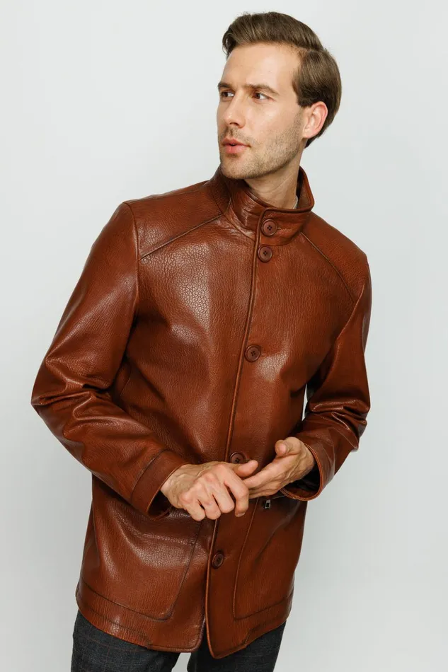 Vinci Leather Leather Jackets The Barclay Brown Leather Jacket 8211 Men