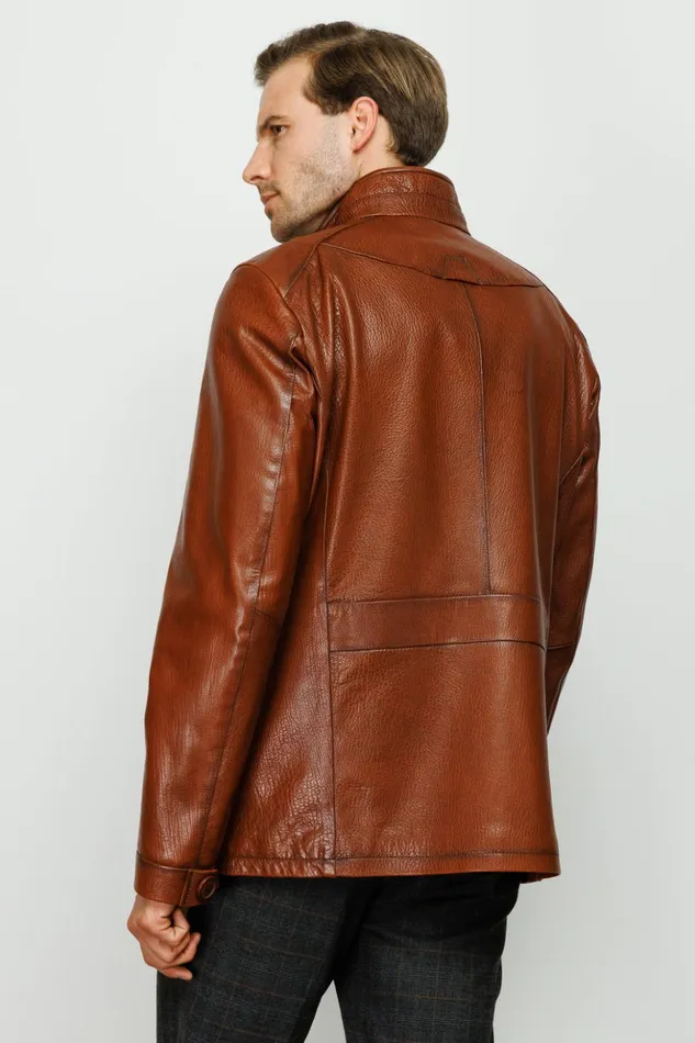 Vinci Leather Leather Jackets The Barclay Brown Leather Jacket 8211 Men