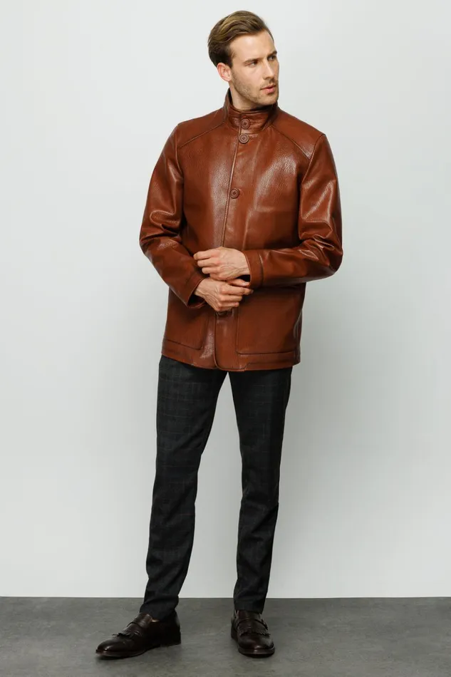 Vinci Leather Leather Jackets The Barclay Brown Leather Jacket 8211 Men