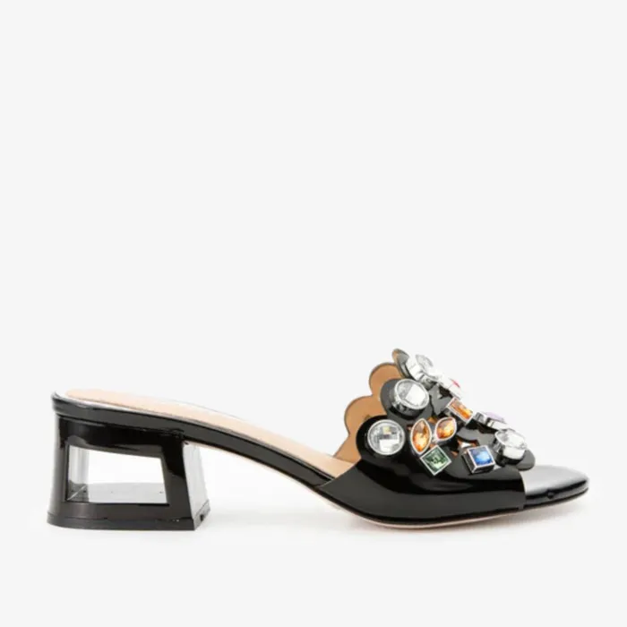 Vinci Leather Sandals The Capadica Black Leather Block Heel Sandal 8211 Women