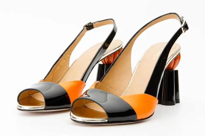Vinci Leather Sandals The Rize Pumpkin Heel Leather Multicolor Sandal 8211 Women
