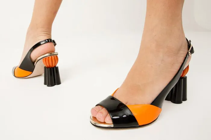 Vinci Leather Sandals The Rize Pumpkin Heel Leather Multicolor Sandal 8211 Women