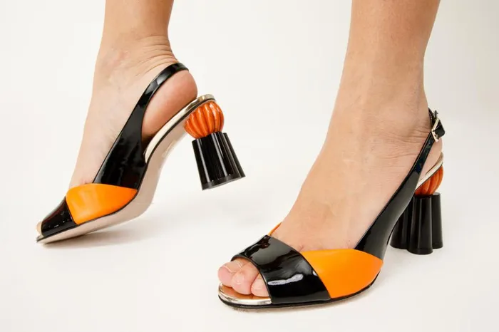 Vinci Leather Sandals The Rize Pumpkin Heel Leather Multicolor Sandal 8211 Women