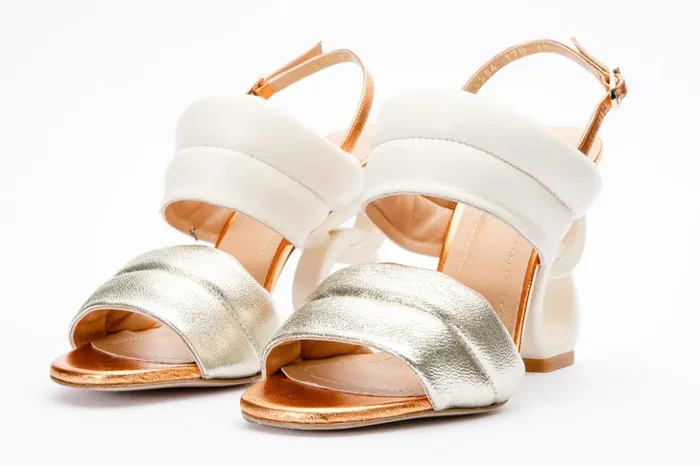 Vinci Leather Sandals The Zambra Gold Puffer Leather Sandal 8211 Women