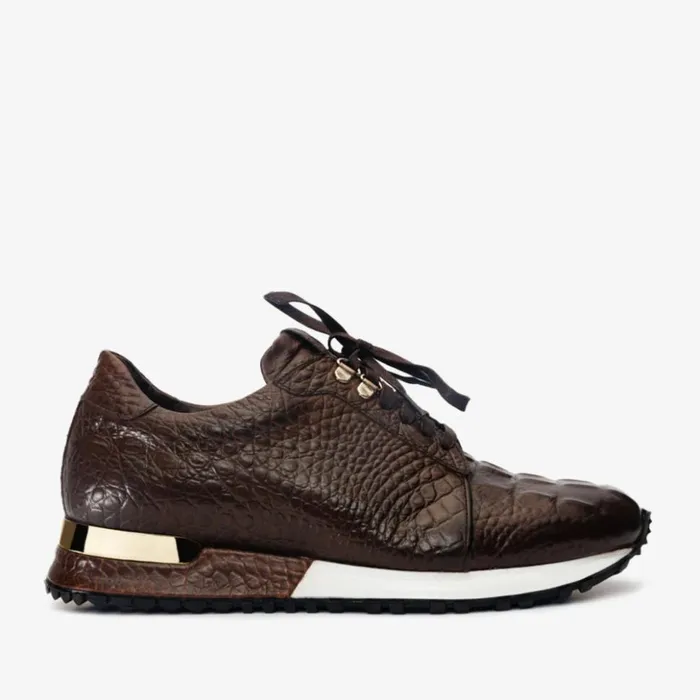 Vinci Leather Sneakers The Bomba Brown Crocodile Leather Sneaker 8211 Men
