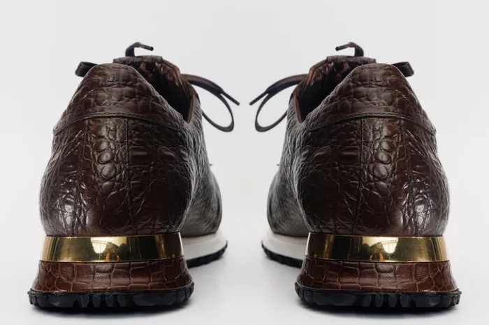 Vinci Leather Sneakers The Bomba Brown Crocodile Leather Sneaker 8211 Men