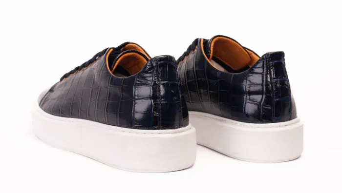 Vinci Leather Sneakers The Dublin Blue Leather Sneaker 8211 Men