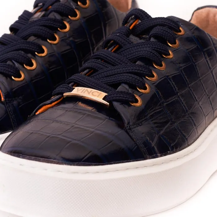 Vinci Leather Sneakers The Dublin Blue Leather Sneaker 8211 Men