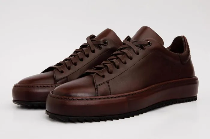 Vinci Leather Sneakers The Noble Burgundy Leather Sneaker 8211 Men