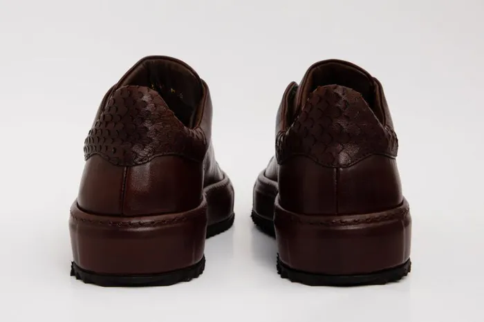 Vinci Leather Sneakers The Noble Burgundy Leather Sneaker 8211 Men