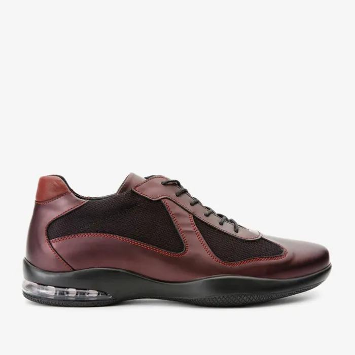Vinci Leather Sneakers The Zona Burgundy Leather Sneaker 8211 Men