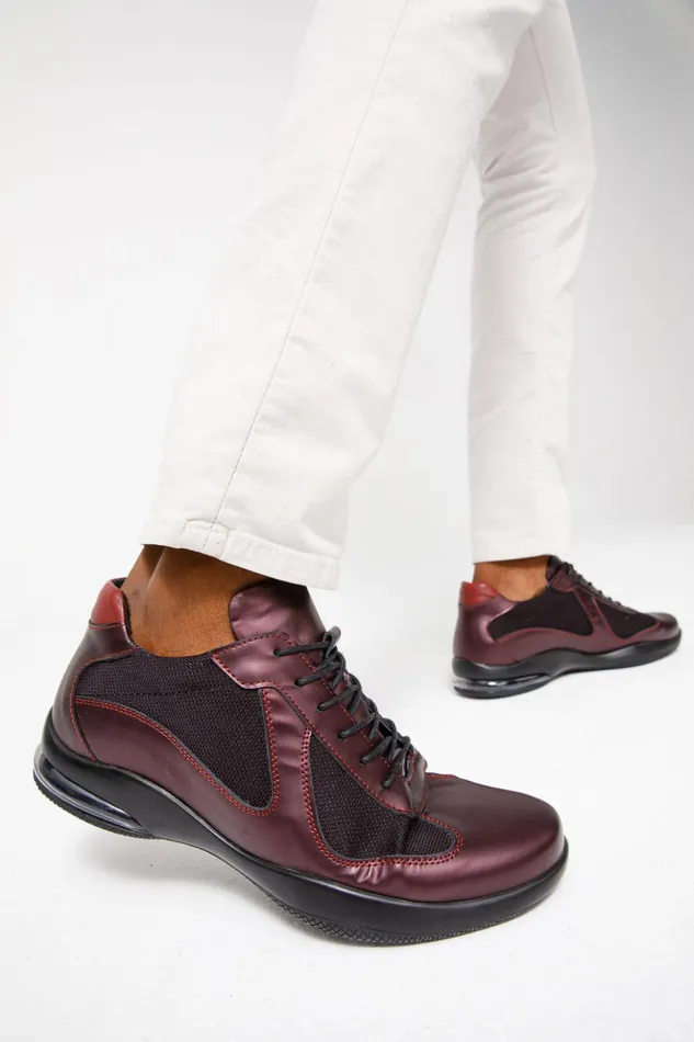 Vinci Leather Sneakers The Zona Burgundy Leather Sneaker 8211 Men