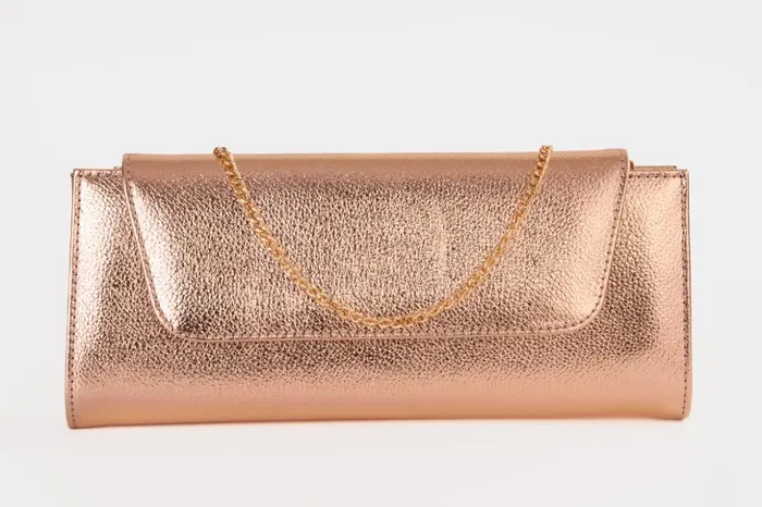 Vinci Leather Women Bags The Ege Rose Gold Leather Clutch 8211 Women