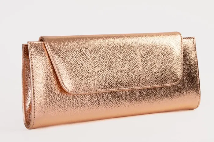 Vinci Leather Women Bags The Ege Rose Gold Leather Clutch 8211 Women