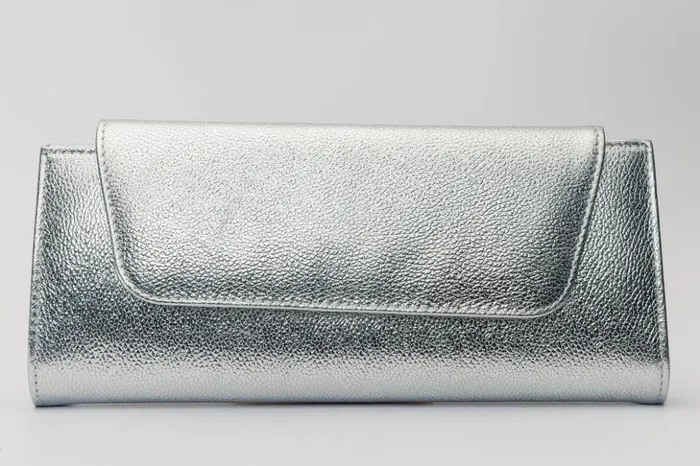 Vinci Leather Women Bags The Ege Silver Leather Clutch 8211 Women