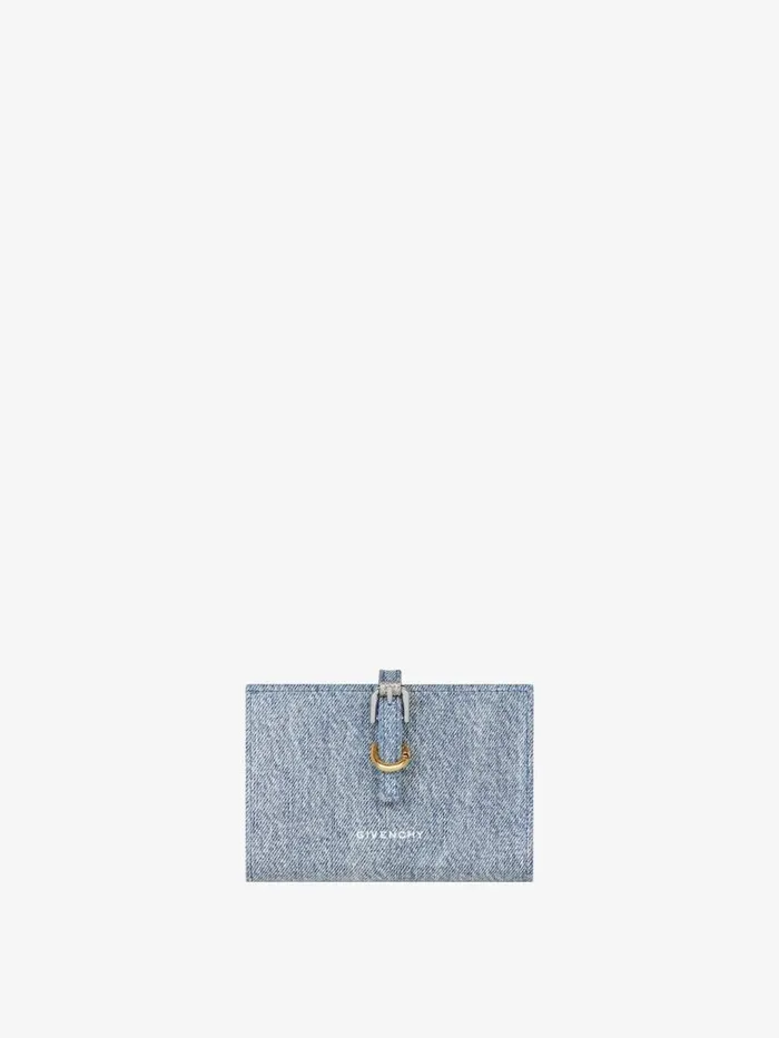 Voyou Wallet In Denim Medium Blue Women Givenchy Wallets and Card Holders