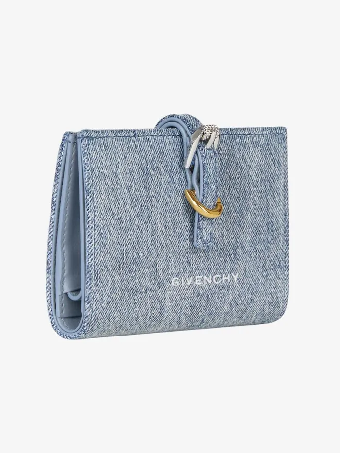 Voyou Wallet In Denim Medium Blue Women Givenchy Wallets and Card Holders