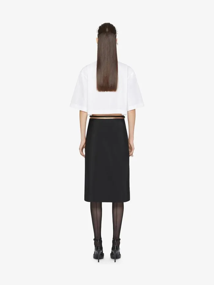 Voyou Wrap Skirt In Cotton Taffetas Black Women Givenchy Skirts