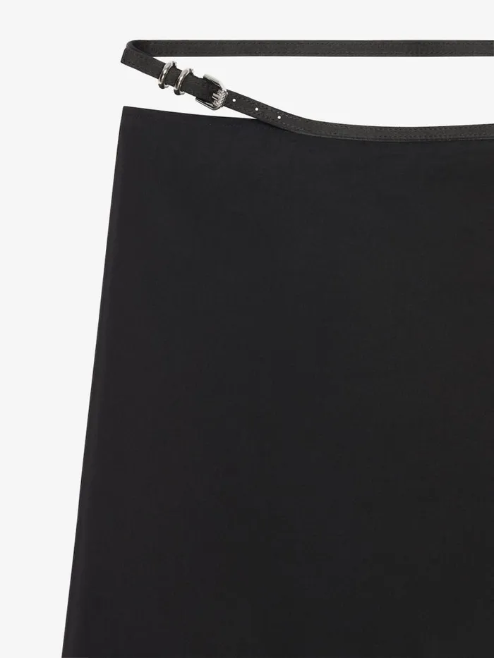 Voyou Wrap Skirt In Cotton Taffetas Black Women Givenchy Skirts