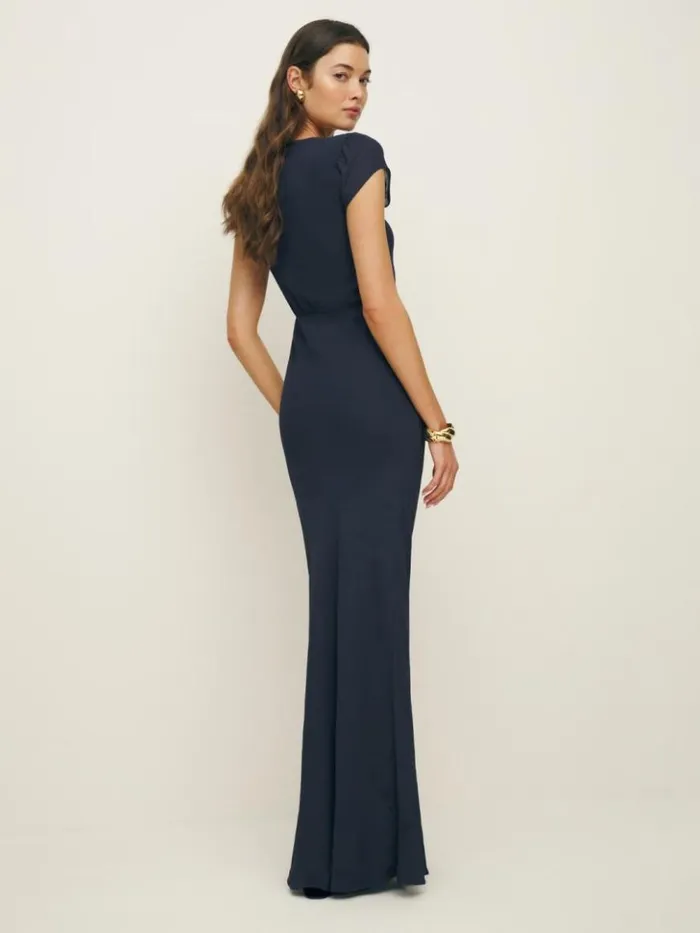 Weddings The Reformation Nayeli Dress Navy