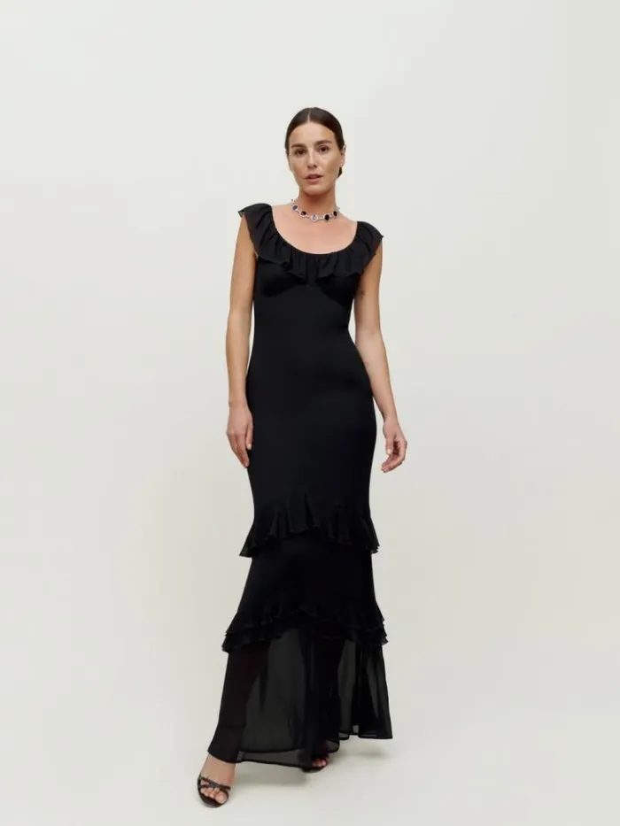 Weddings The Reformation Tripoli Dress Black