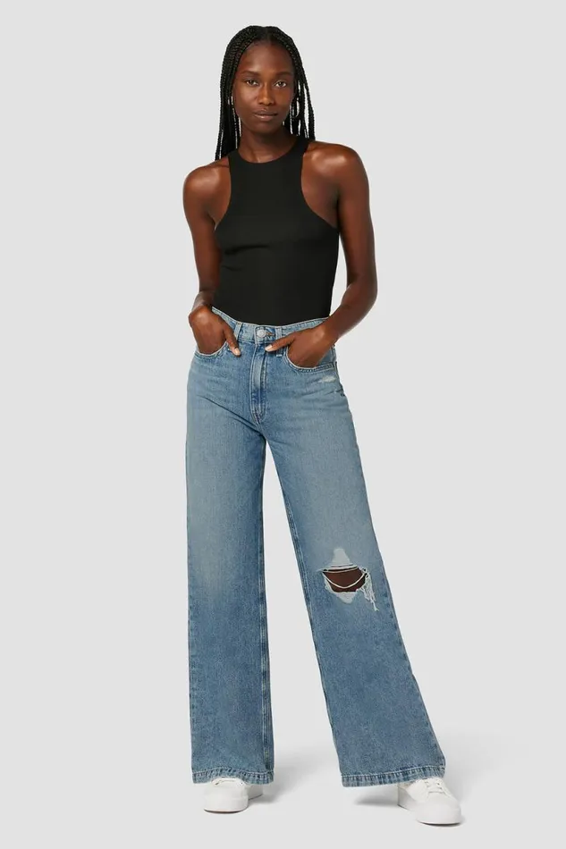 Wide Leg Women Hudson Jeans Jodie HighRise Loose Wide Leg Jean Thunder Destructed Wide Leg Women Hudson Jeans Jodie HighRise Loose Wide Leg Jean Thunder Destructed