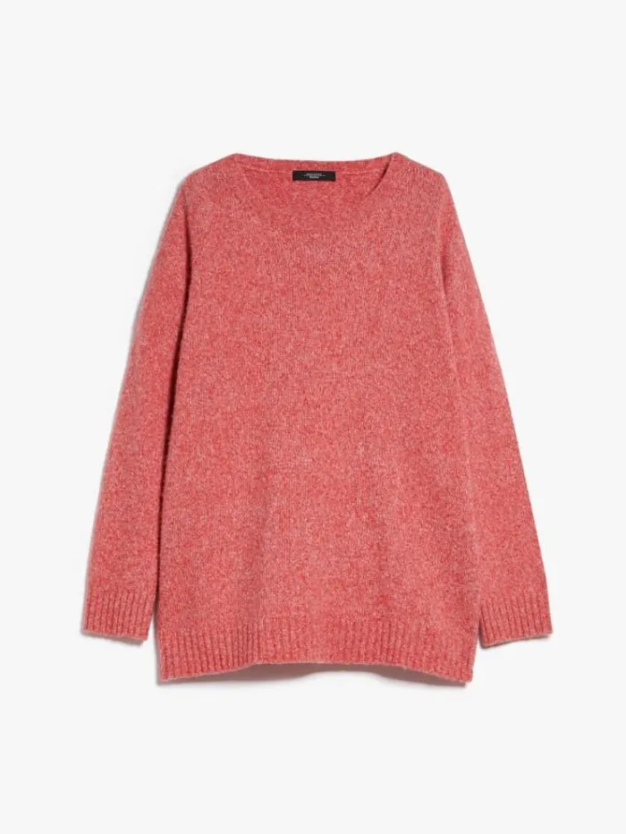 Woman Alpaca And Wool Yarn Sweater Pink Maxmara Knitwear And Sweatshirts Woman Alpaca And Wool Yarn Sweater Pink Maxmara Knitwear And Sweatshirts
