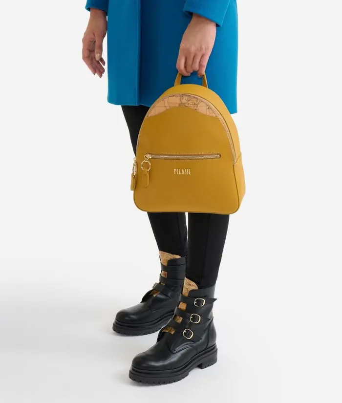 Woman Backpacks Bucket and Belt Bags Alviero Martini Digital City Backpack Oil Yellow