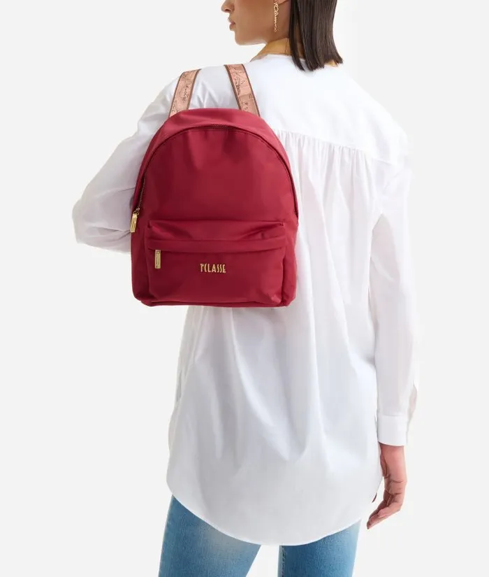 Woman Backpacks Bucket and Belt Bags Alviero Martini Nylon Metaverse Backpack Raspberry