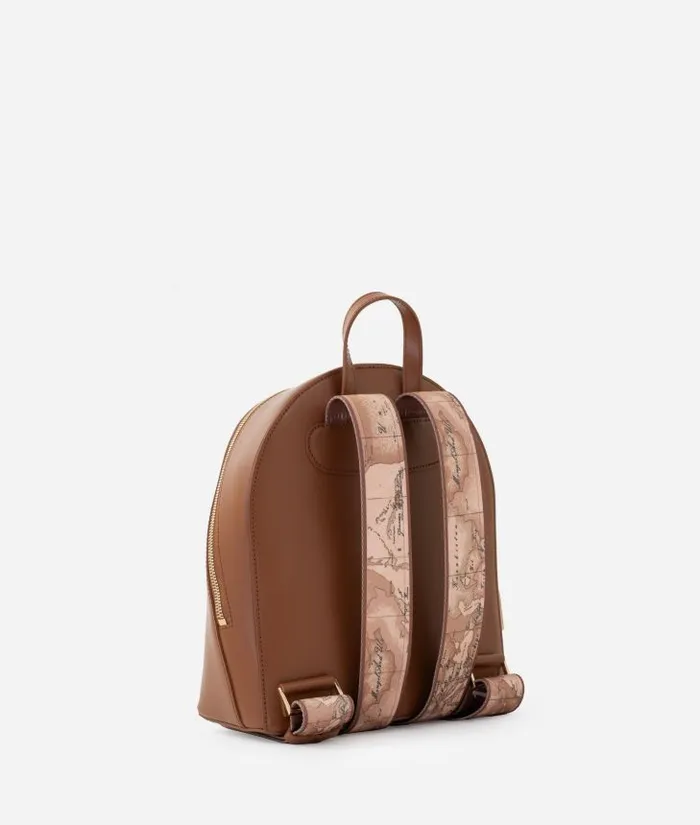 Woman Backpacks Bucket and Belt Bags Alviero Martini Winter Spirit Smooth Leather Backpack Chestnut