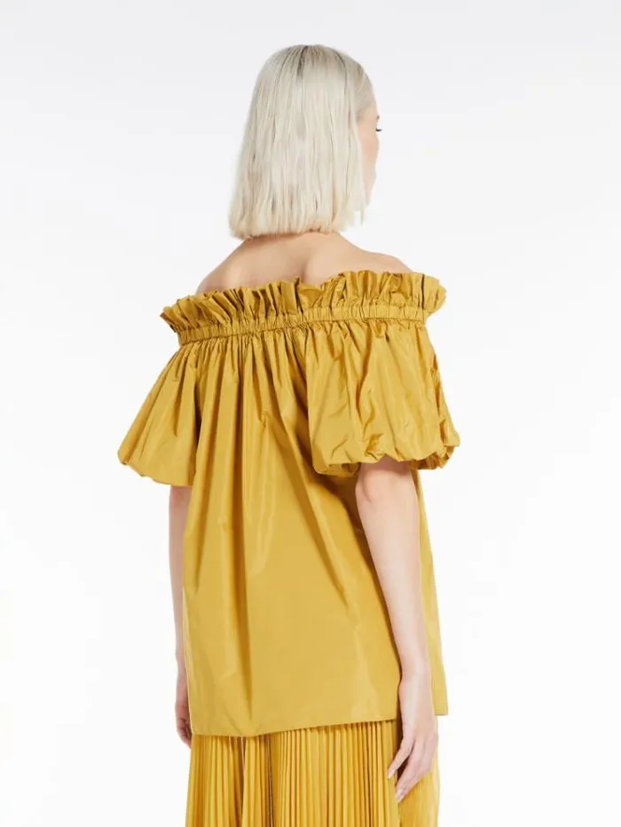 Woman Balloonfit Taffeta Shirt Ochre Maxmara Shirts And Tops Woman Balloonfit Taffeta Shirt Ochre Maxmara Shirts And Tops