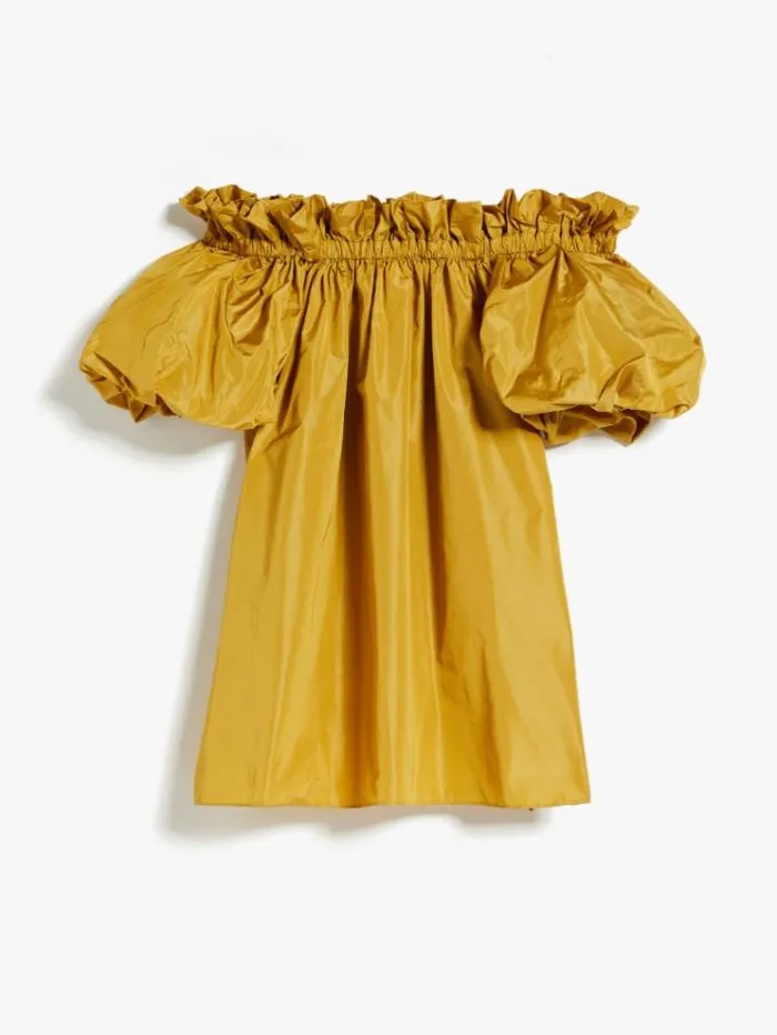 Woman Balloonfit Taffeta Shirt Ochre Maxmara Shirts And Tops Woman Balloonfit Taffeta Shirt Ochre Maxmara Shirts And Tops